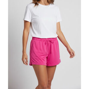 Nike Dri Fit Women's Pink Athletic Shorts Sz Small S Elastic Draw String Pockets